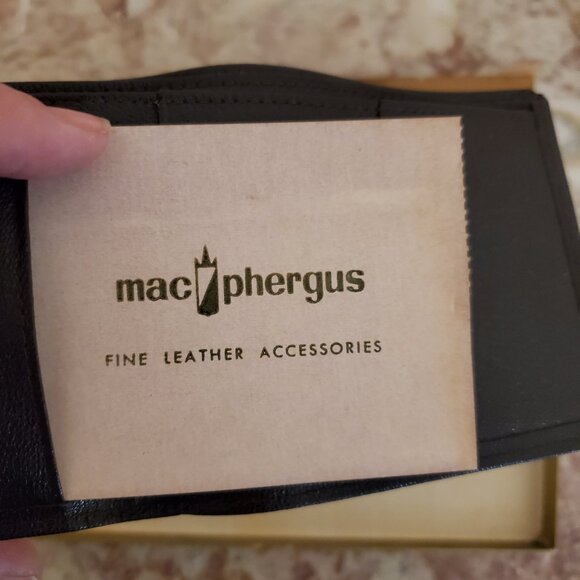 New Vintage Mac Phergus Brown Leather Bi-Fold Billfold Wallet Leather - Picture 4 of 4